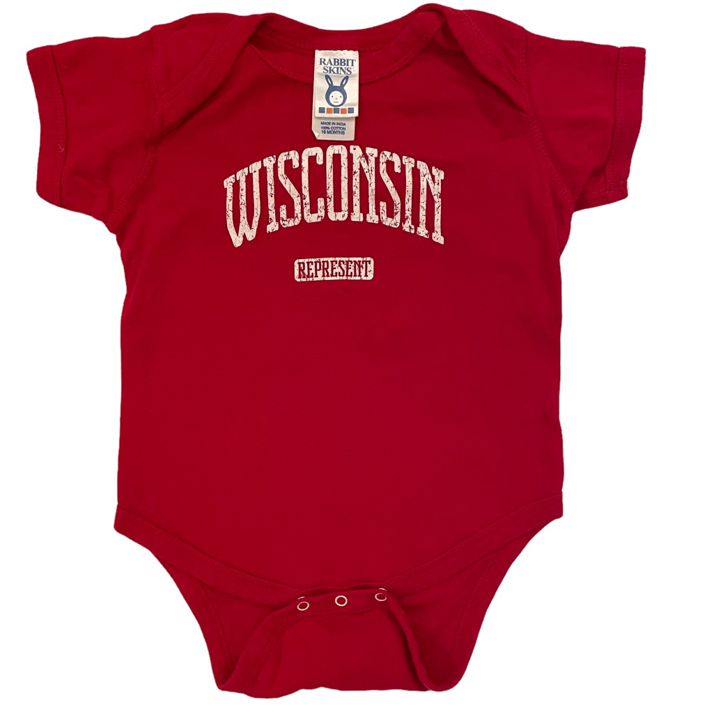 U Of Wisconsin Red Onesie Sz 18m.